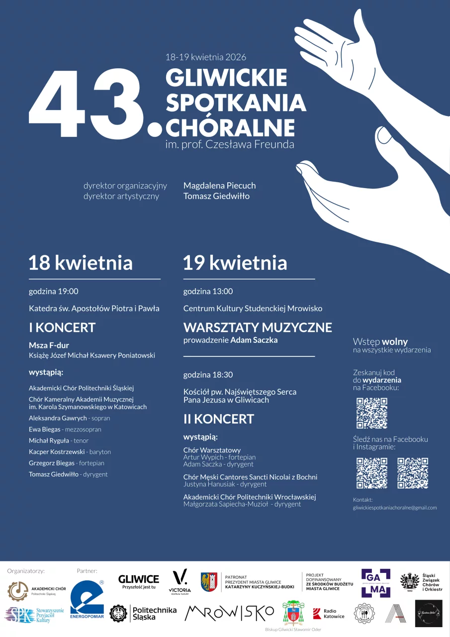 43. Gliwickie Spotkania Chóralne - plakat organizatora