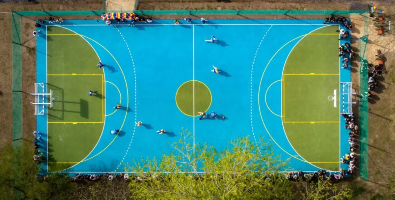 Nowe boisko przy Zespole Szkół Ekonomiczno-Usługowych w Zabrzu