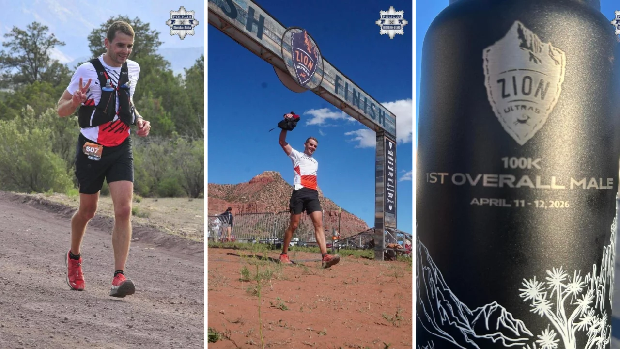Aspirant Rafał Jura z Bielska-Białej triumfuje w ultramaratonie w USA18 kwietnia 2026